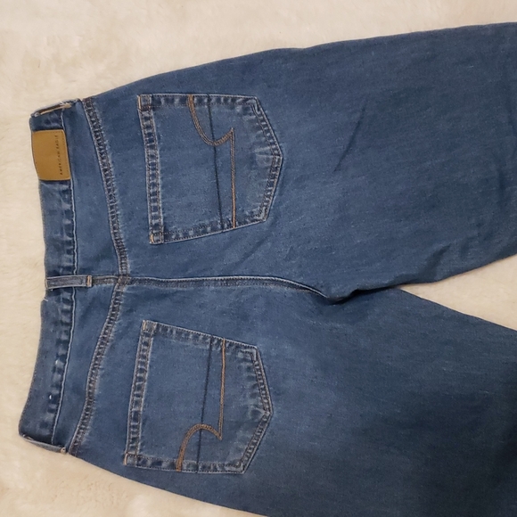 AMERICAN EAGLE Mom Jean Blue Jeans sz 6 Long - Picture 6 of 8
